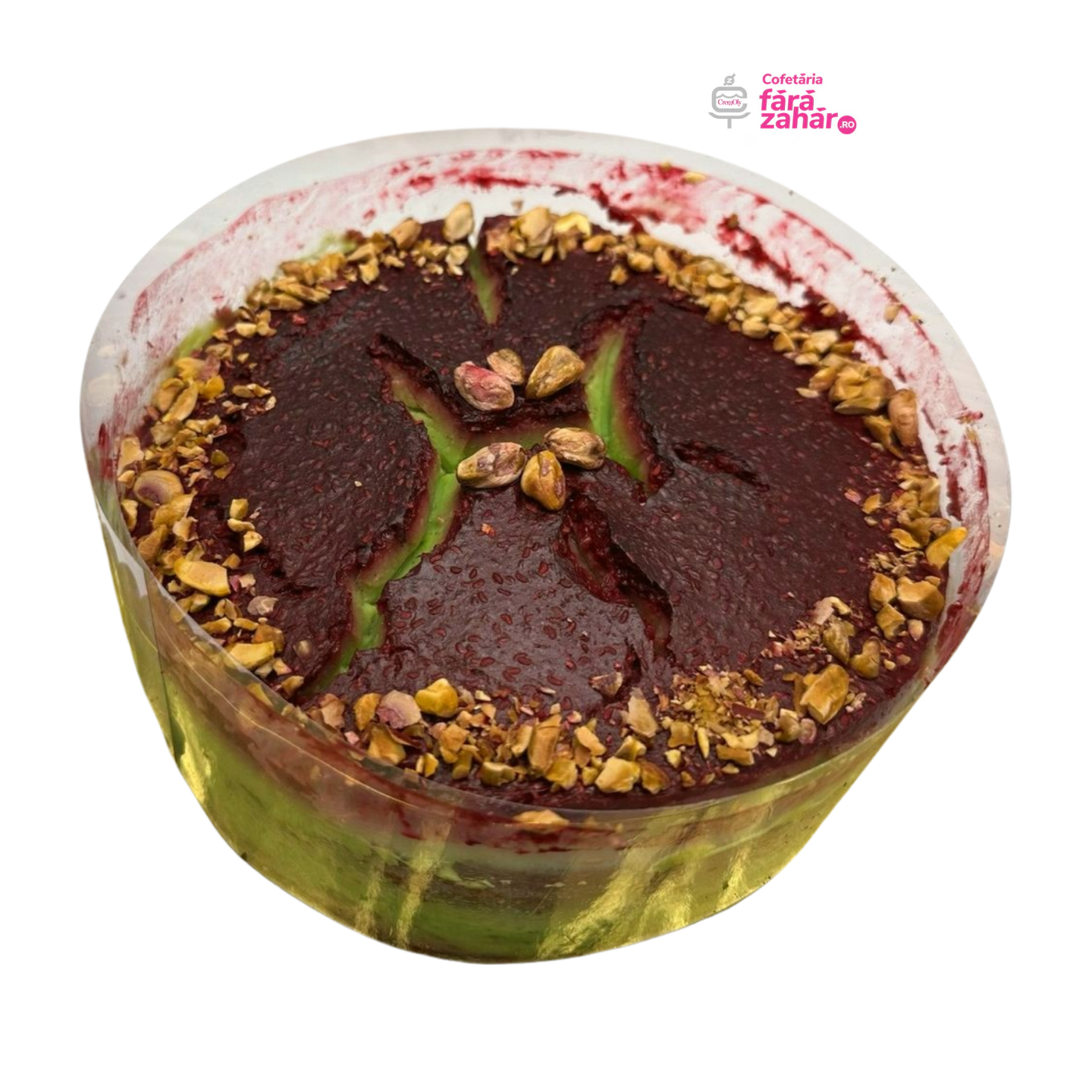 Tort Fistic & Zmeură – Fără Lactoza